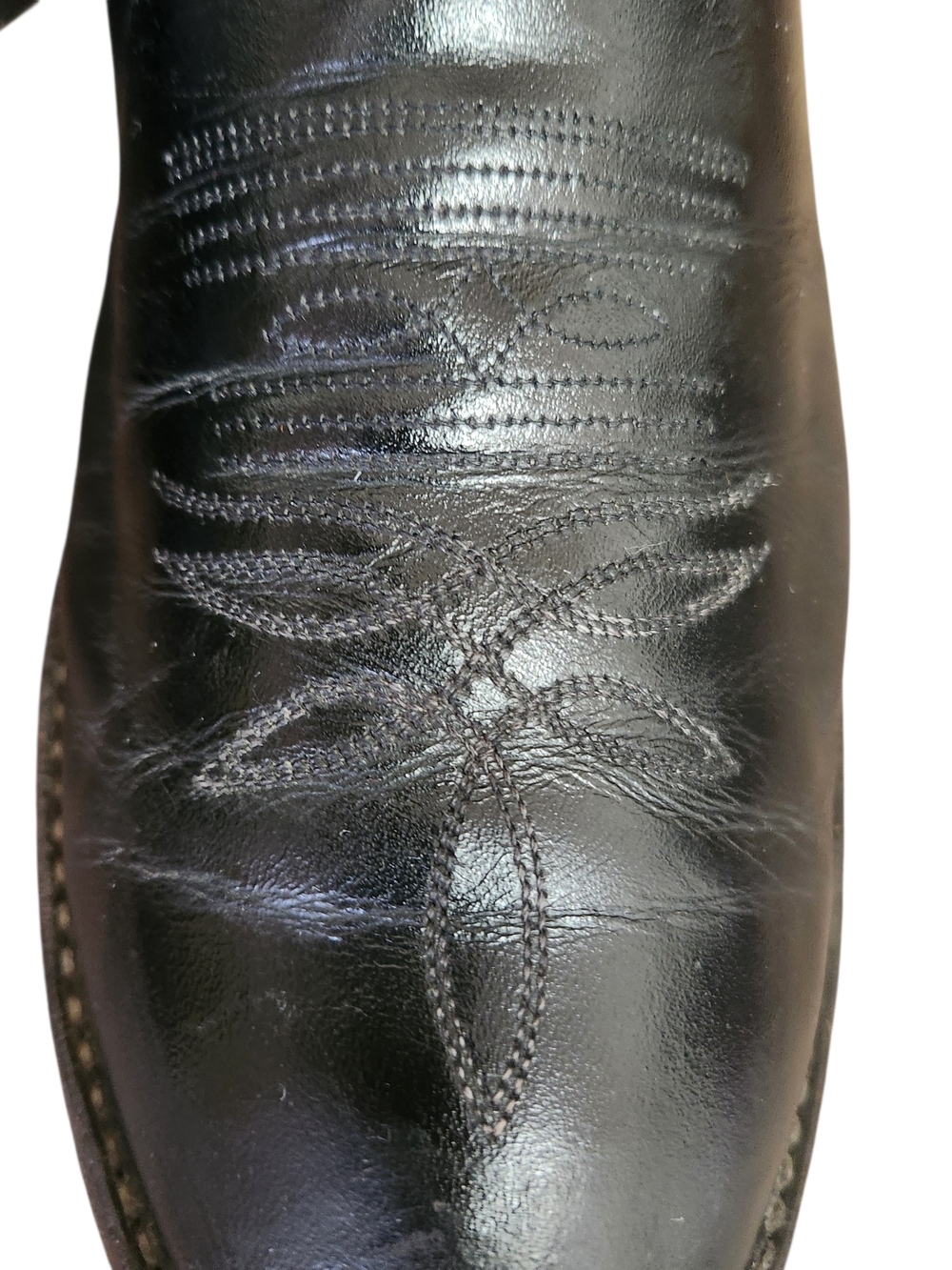 Vtg Tony Lama 2801 Men’s Western Cowboy Boots Size 10B Black Leather USA Classic - Picture 14 of 16